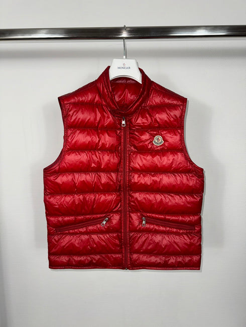 Moncler Gui gilet size 3 red